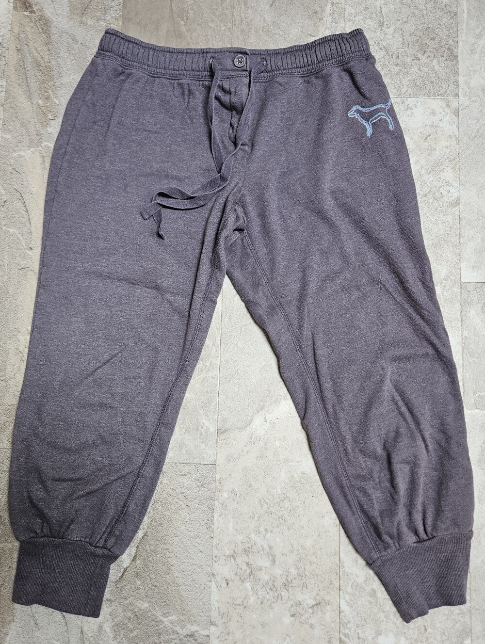 VS Pink Cropped Joggers. EUC.